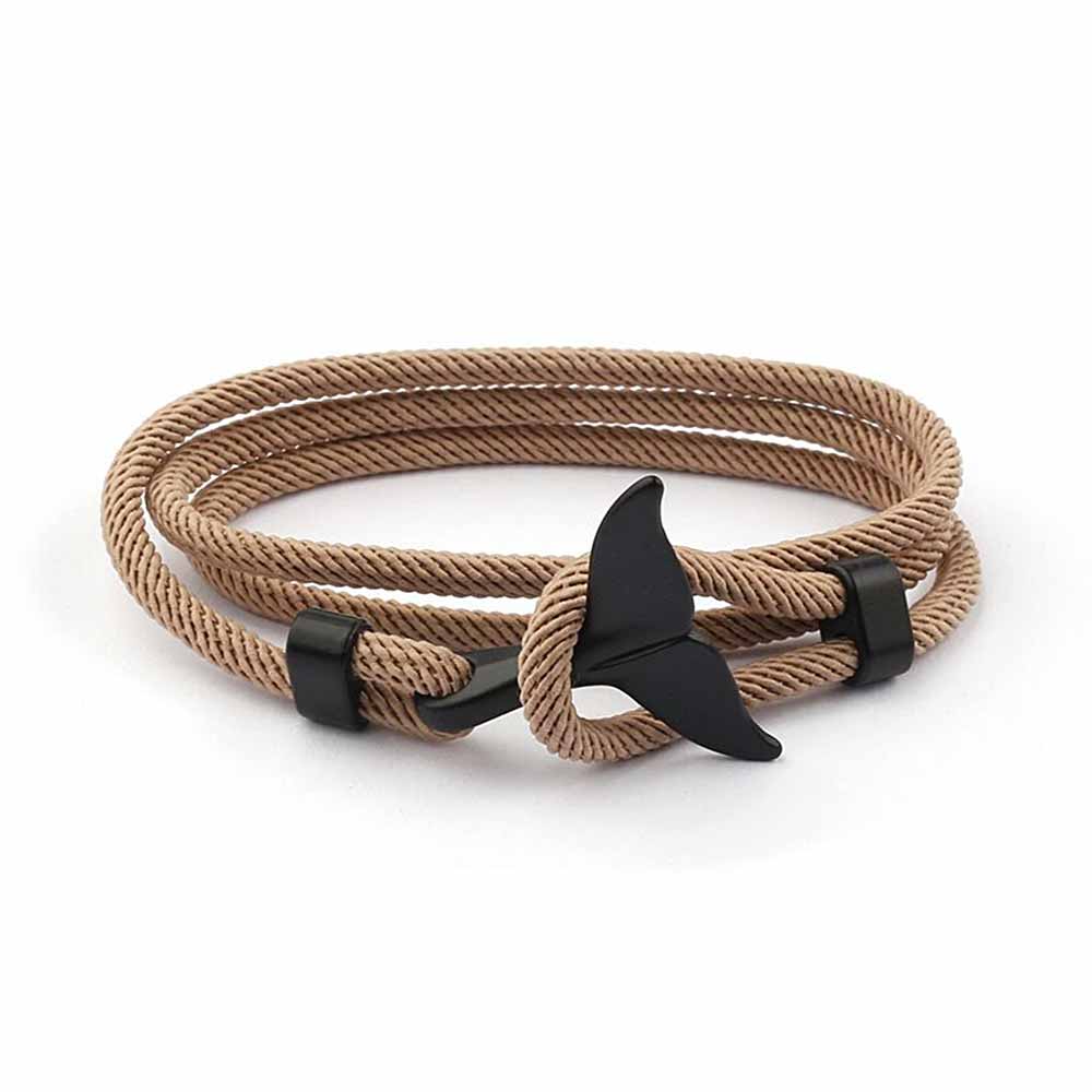 Whale Tail Glass Bead Bracelet - Nautical Beach Ocean Jewelry - Handmade Beaded Bracelets for Women - Fiona - BR2824C