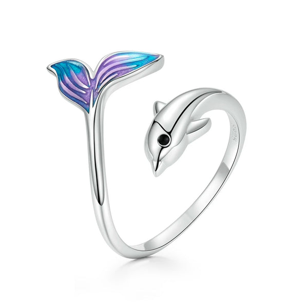 Rainbow Dolphin Ring