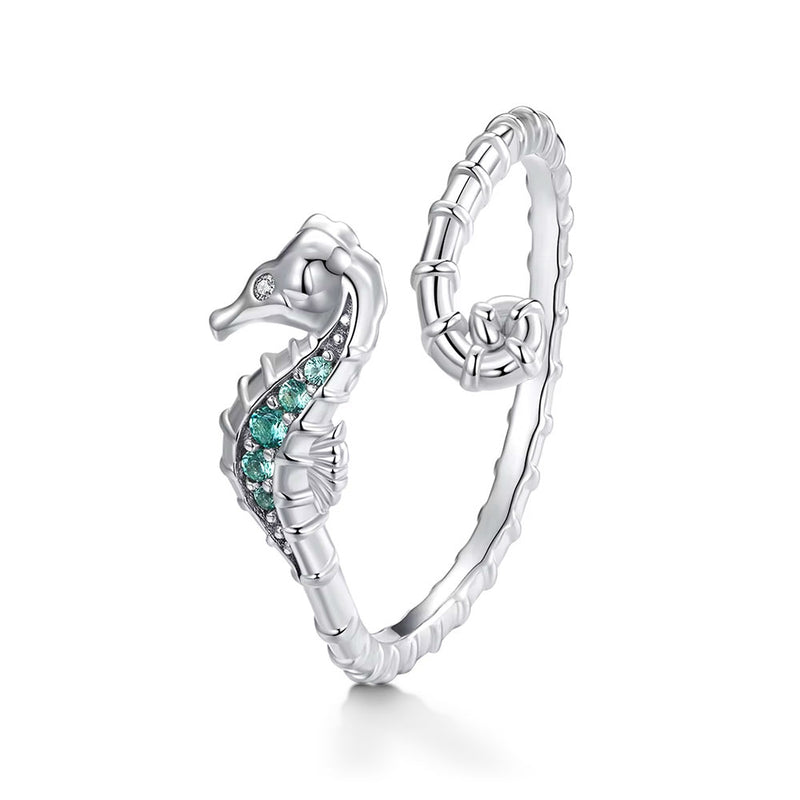 Pygmy Seahorse Ring in Sterling Silver