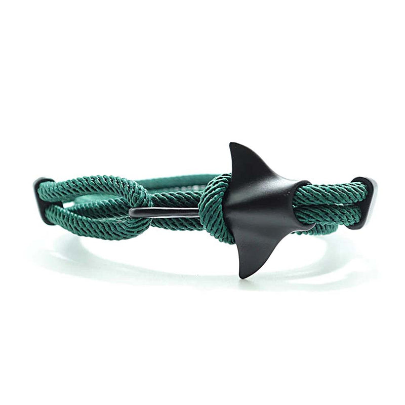 Rope Manta Ray Bracelet | Citrus Reef Green & Black