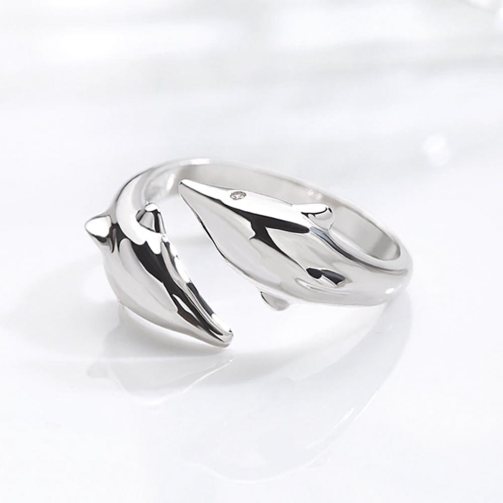 Silver Dolphin Ring by Citrus Reef