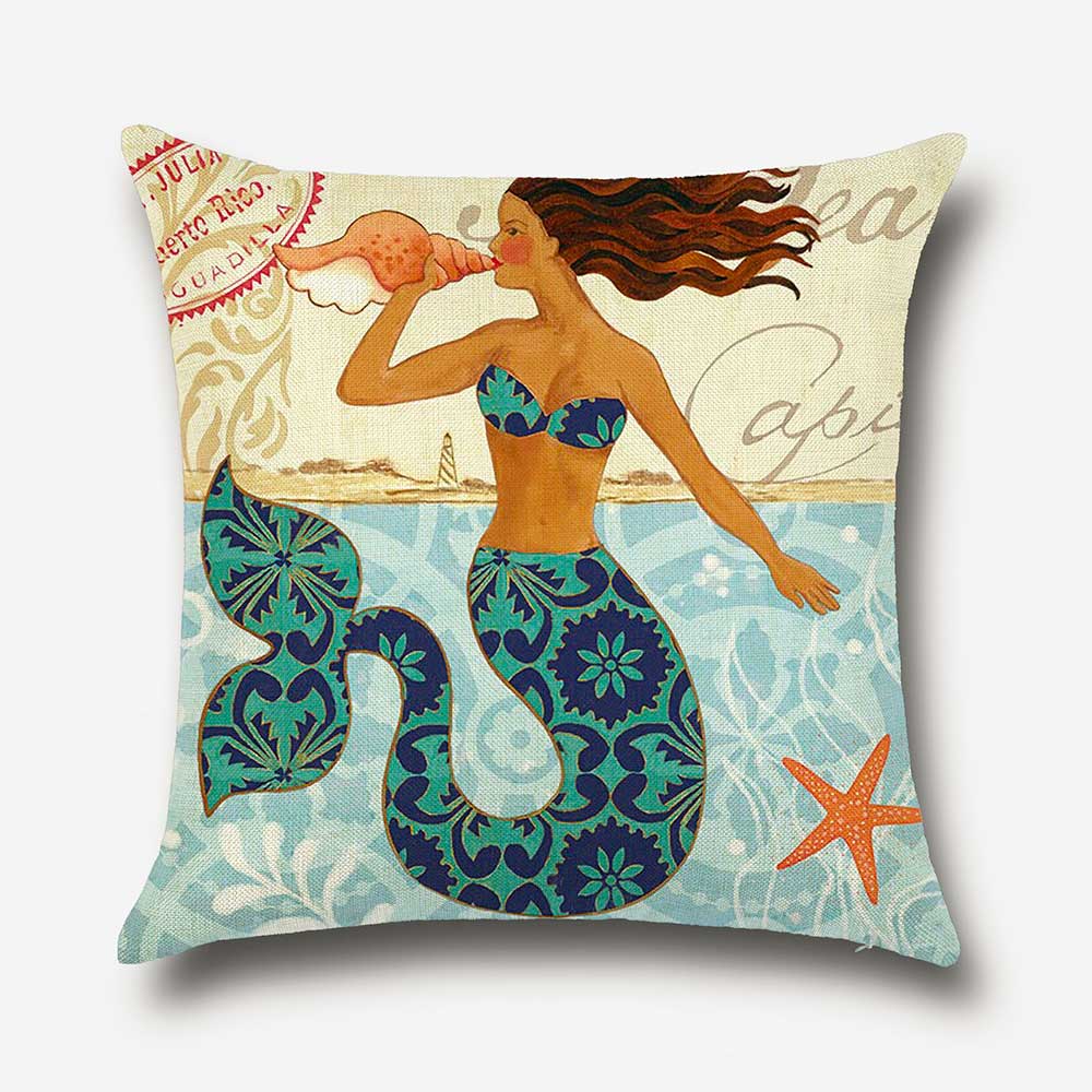 Mermaid shell cushion best sale